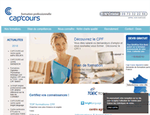 Tablet Screenshot of capcours-formationprofessionnelle.com